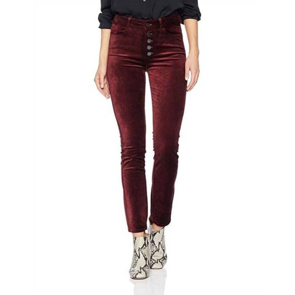 Paige - Hoxton Ankle Peg Exposed Button in Dark Currant